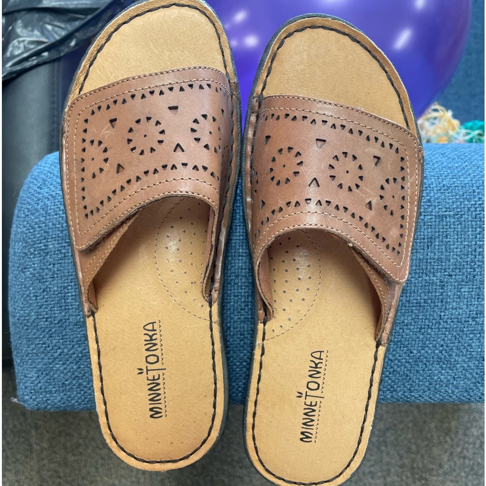 Minnetonka  slip on sandals